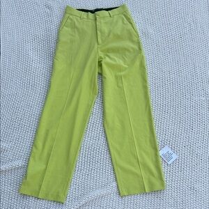 ASOS NWT Women's Lime Green Straight Leg Trousers Size 28